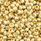 11/0 Preciosa Seed Beads Metallic Light Gold Solgel #40000